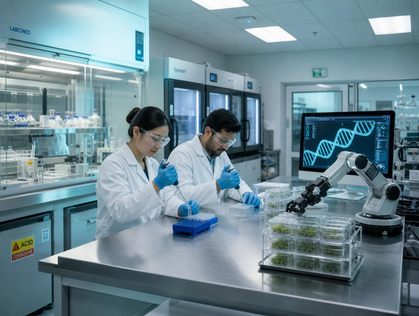 Molecular biopharmaceutical research laboratory and crystallography